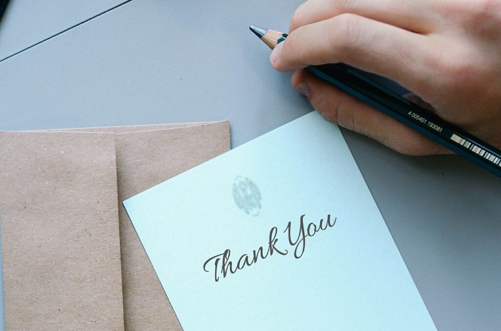 thank you note